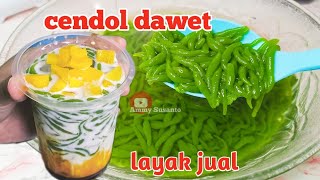 resep cendol dawet, lengkap dengan sirup gula aren dan santan yang gurih, bisa langsung jualan