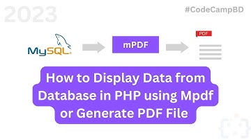 How to Display Data in PDF file from Database in PHP using Mpdf || #code_camp_bd #database
