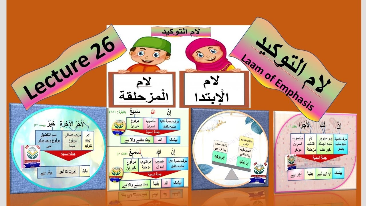 Lecture 26 | Laam of Emphasis | لام التوکید | لام الْمزحلقة / Laam tauqeed / Laam muzahlaqa