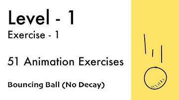 *Level-1* | Exercise-1 | 51 Animation Exercises | Bouncing Ball (No Decay) | Sneha Jain 🐰🌿