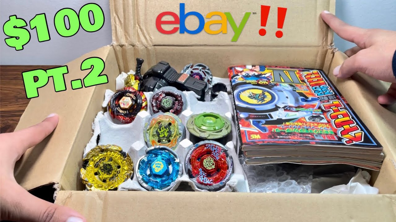 $100 Exclusive Ebay Beyblade Mystery Box! (Seller details, Rare Finds, Old Manga & More)