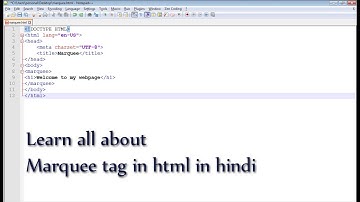 html marquee attributes direction, behavior, bgcolor, scrollamount in hindi | easy to learn