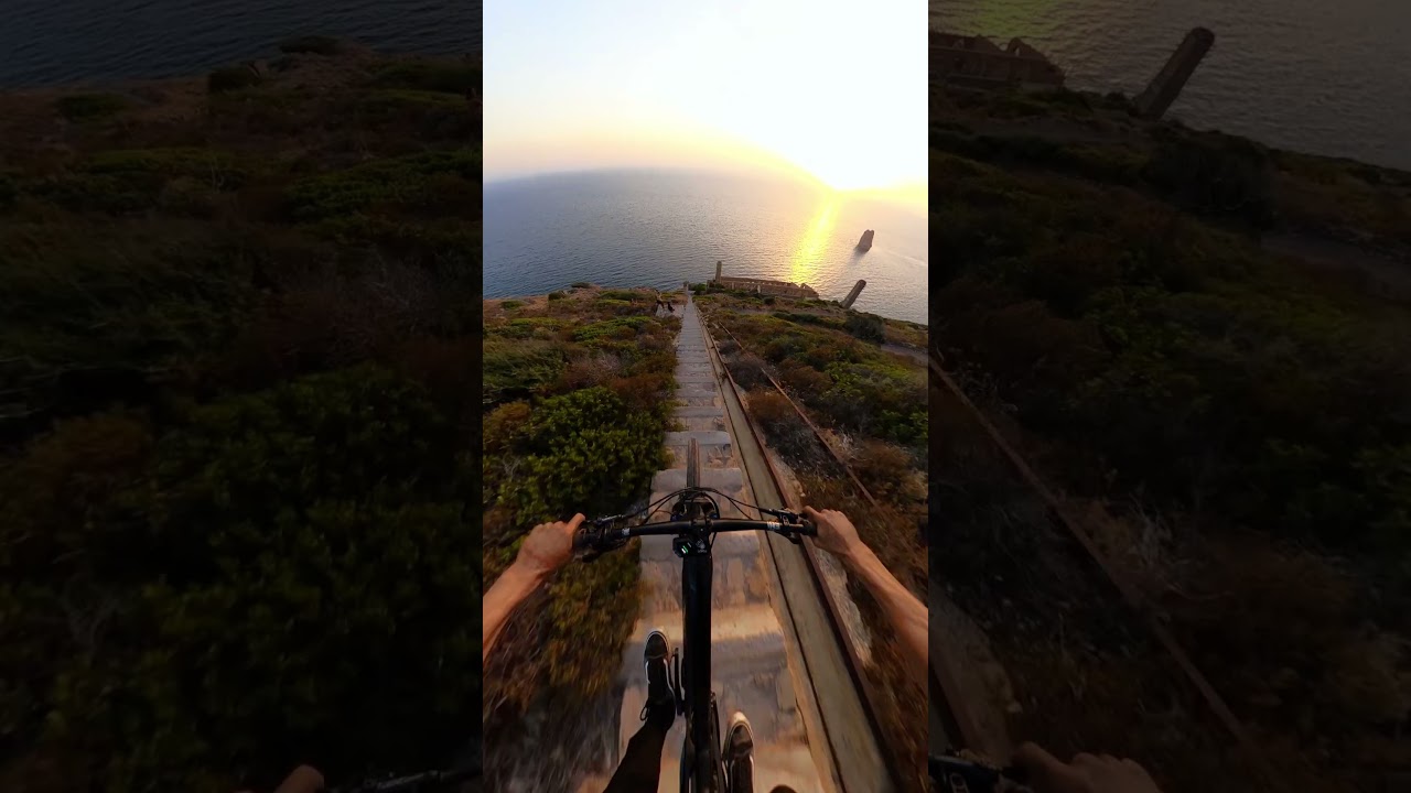 High-Stakes Staircase Biking Jonny Livorti