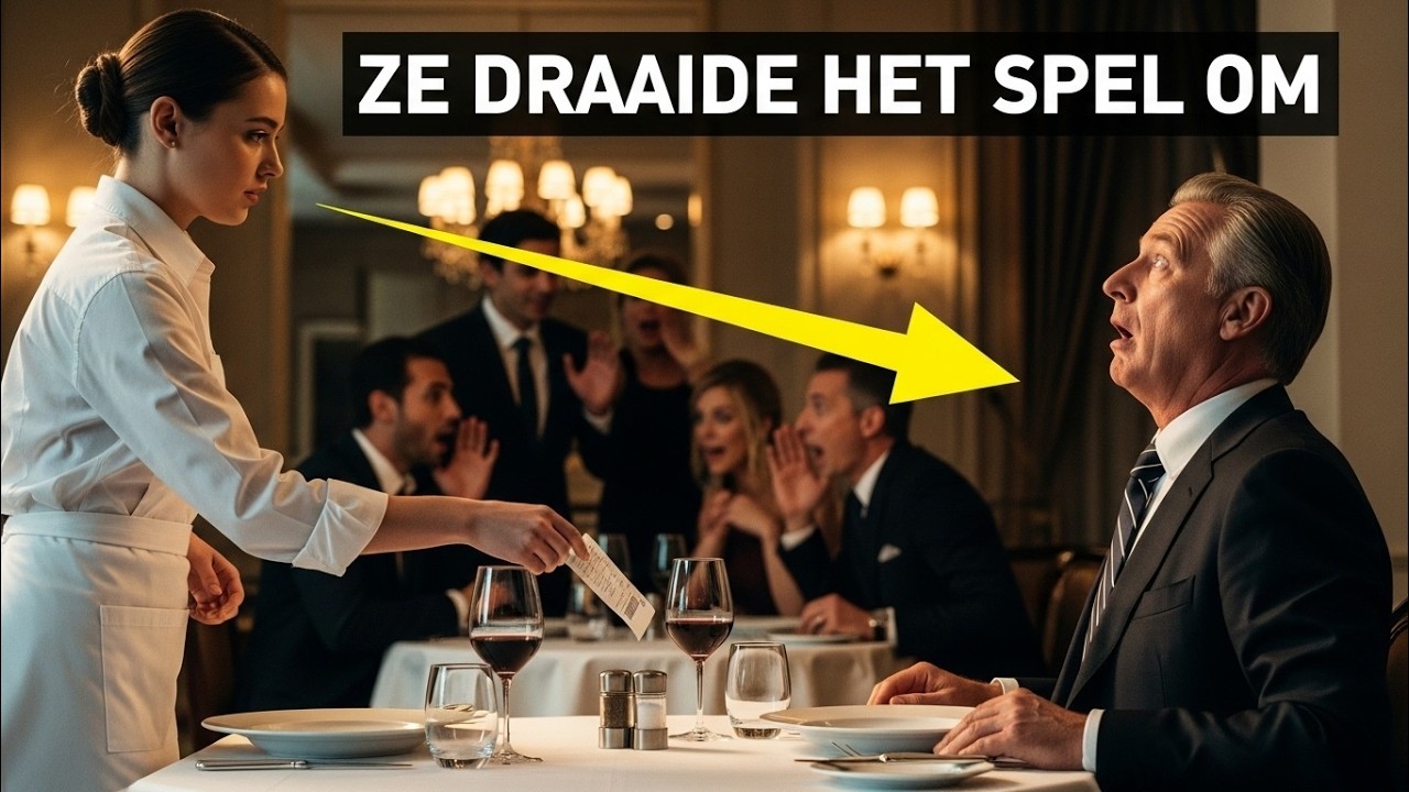 Beginnende serveerster zet arrogante miljonair in seconden schaakmat