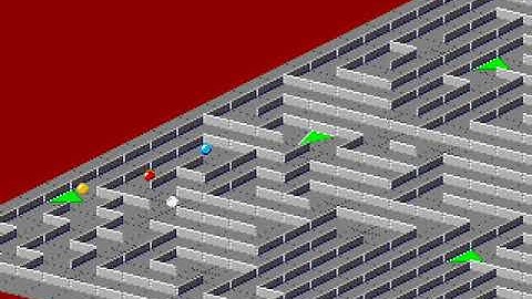 ATARI ST Random Maze 6 - Control the Marbles