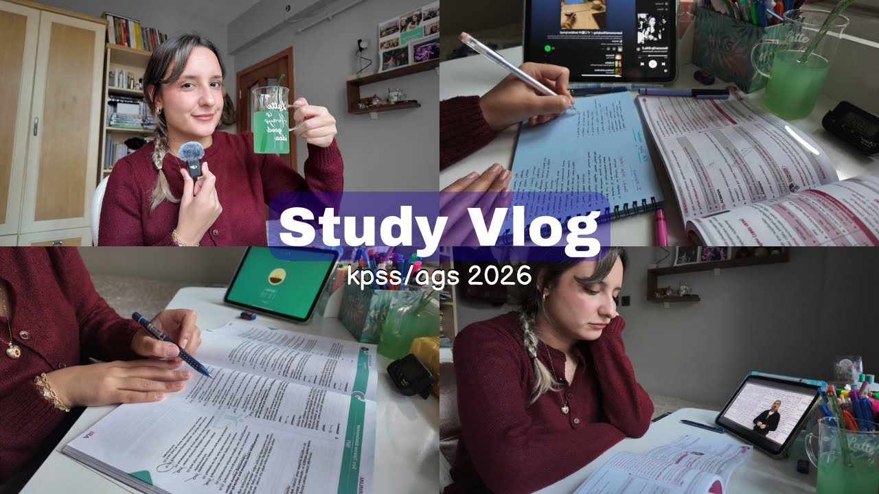 verimli çalışığım bir gün, 5 saat çalıştım | kpss/ags 2026 🌱 #kpss #kpss2026 #ags 