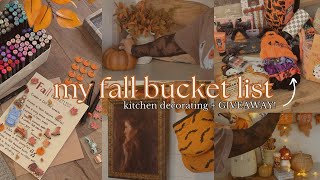 Starting My Fall Bucket List 🍂🎃 Kitchen Decorating + Giveaway
