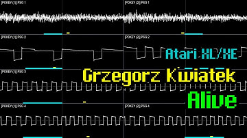 Grzegorz Kwiatek - "Alive" (Atari XL/XE, 1999) [Oscilloscope Visualization]