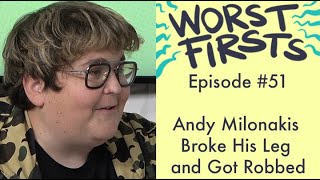 Andy Milonakis Breaks His Leg After Falling From The DJ Booth | Worst Firsts  with Brittany Furlan
