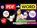  pdf to word job  1 hour  rs 320  typing job from home  bank transfer  work from home job