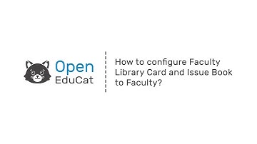 How to Configure Faculty Library Card and Issue Book to Faculty