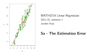 MATH3714, Section 5.1: The Estimation Error Profile