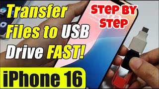 📂 iPhone 16/16 Pro Max: Transfer Files to USB Drive FAST! (PDFs, Music, Video, Docs & More)