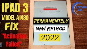 Comment débloquer un ipad 3 (modèle A1430) "Activation Failed"💯
