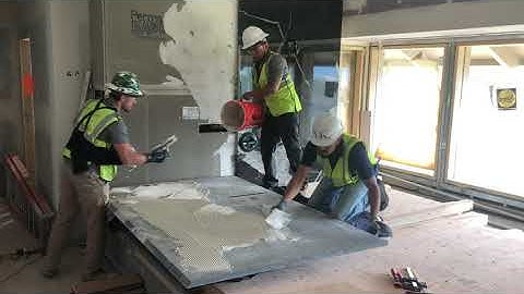 Installing Granite Slabs on walls For Golf Course