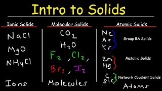 Ionic Solids, Molecular Solids, Metallic Solids, Network Covalent Solids, & Atomic Solids screenshot 5