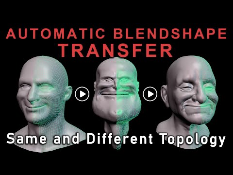 Automatic BlendShape Transfer to Different Topology Training Series (Trailer)