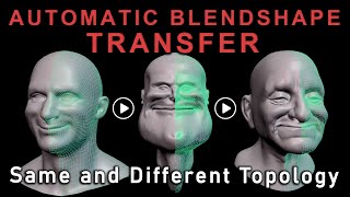 Automatic BlendShape Transfer to Different Topology Training Series (Trailer)