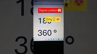 degree symbol in ms word #shorts #computer