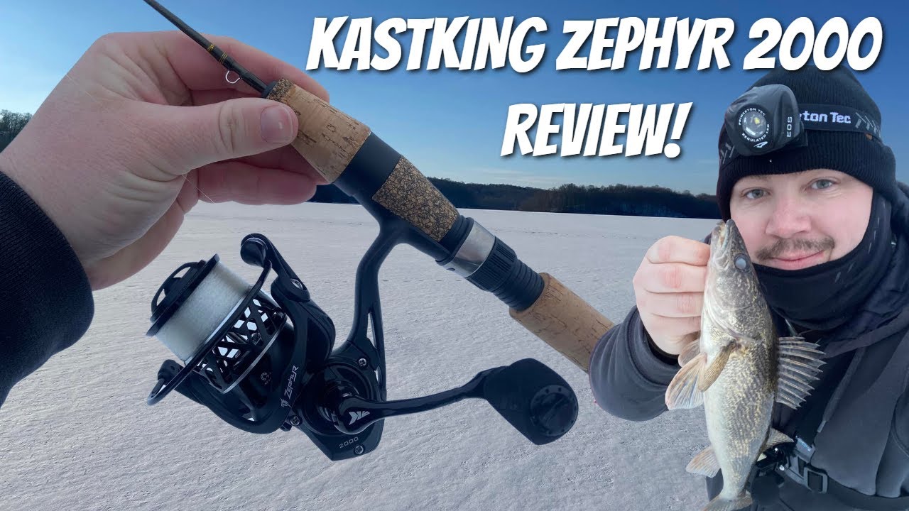 KastKing Zephyr Spinning Reel - Size 500 is Perfect for Ice Fishing, Up to  22Lb Max Drag, Ultralight & Smooth Powerful Fishing Reel, 5.2:1 Gear Ratio