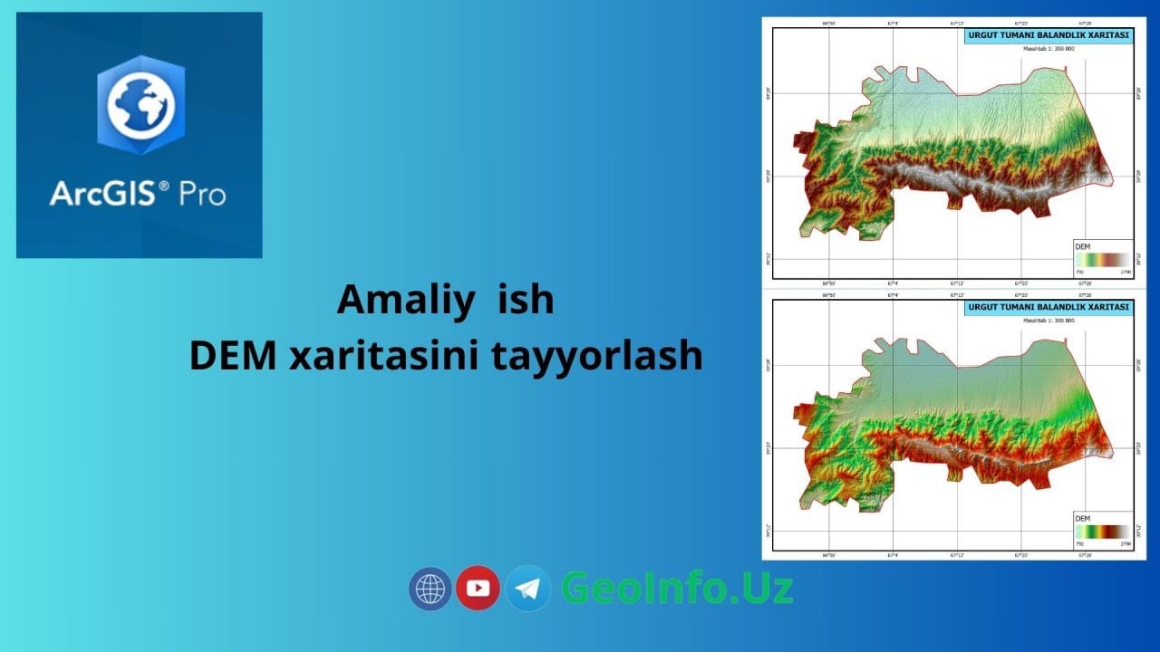 10-dars. DEM xaritasini tayyorlash (1-qism)