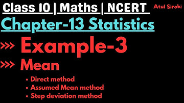 Example-3 | Chapter-13 STATISTICS | Class 10 Maths | NCERT