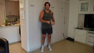 Wall reference split squat pelvic positioning iso