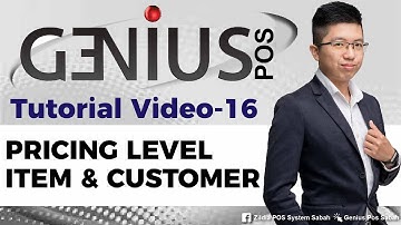 Genius POS Advance Tutorial 16 Pricing Level Item & Customer