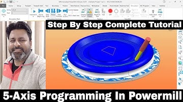 Delcam Powermill 2020 5 Axis Tutorials| Powermill parametric spiral finishing | Powermill finishing