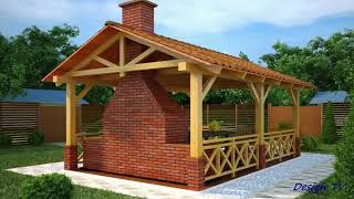 BBQ Oven Gazebo Design Ideas Идеи дизайна беседки с барбекю печью