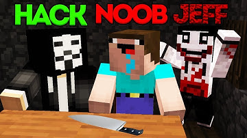 Minecraft Battle: NOOB vs PRO vs HACKER: JEFF THE KILLER ACTION CHALLENGE in Minecraft