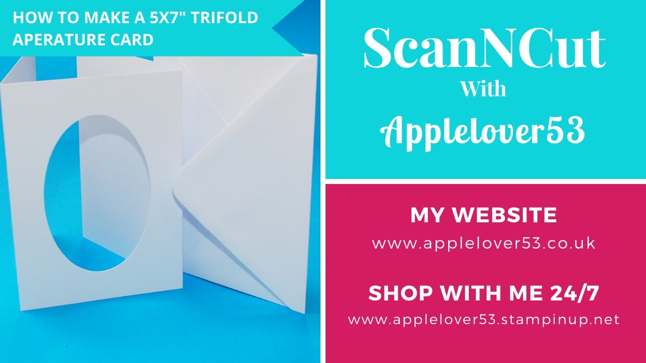 Brother Scanncut How To Make A 5x7 Trifold Aperture Card On A 12x24 Mat Youtube