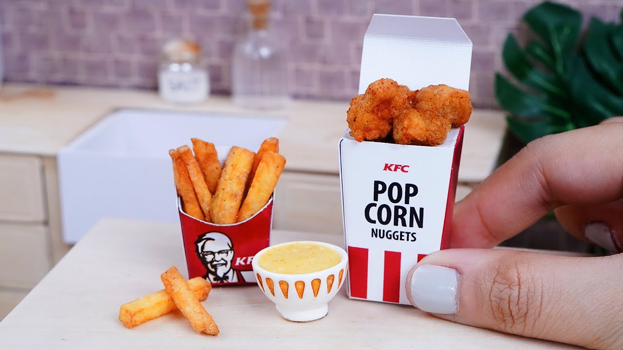 Mini Real Food Popcorn Chicken Recipe (KFC Style) Miniature Cooking