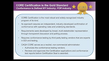 CAQH CORE: Voluntary CORE Certification - Basics of Certification