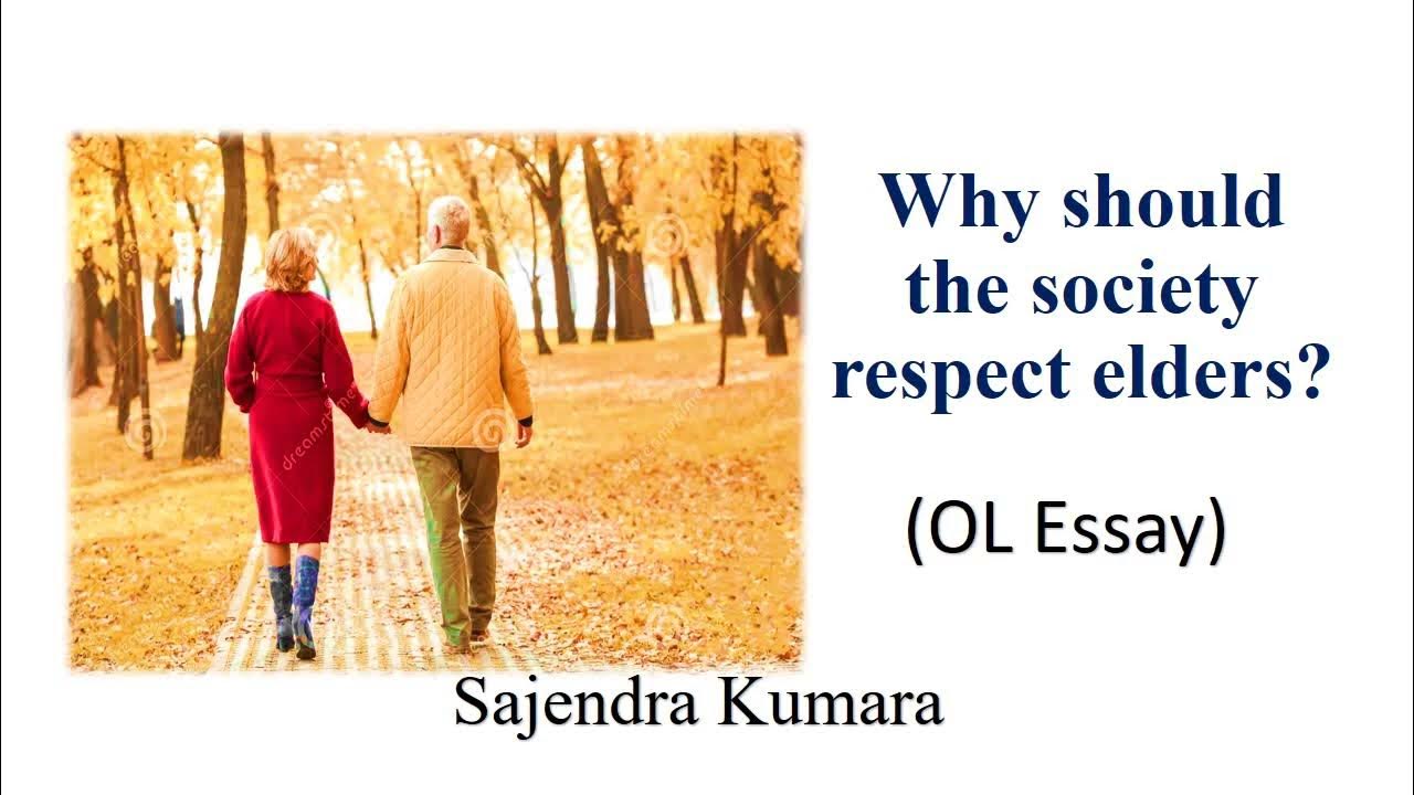 essay about respect towards elders