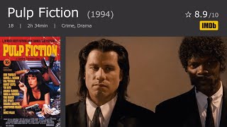 Pulp Fiction movie TRAILER 🍿ranked by IMDb - Tarantino (1994)