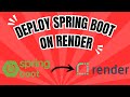 Deploy Your Spring Boot App to the Cloud with Render (Step-by-Step Guide)