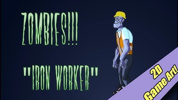Zombie "Iron Worker" Game Sprite Asset Animation Preview