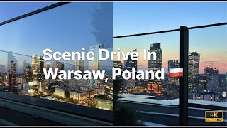Scenic Drive In Warsaw [Part 1] - 🇵🇱 Poland [4K] Wycieczka samochodem po Warszawie, Polska