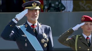 King Felipe VI of Spain and Princess Leonor attend military parade on Spain's national day 2023