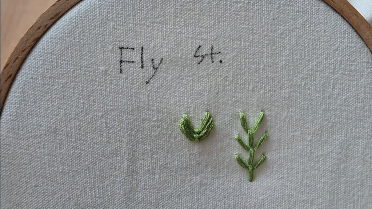 프랑스자수 플라이스티치 Fly Stitch Embroidery 