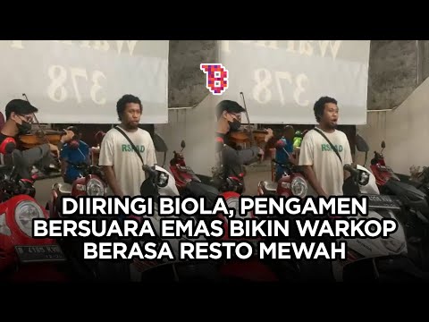 Viral, pengamen bersuara emas diiringi biola, Netizen: Warkop auto jadi resto mewah | TRENDING
