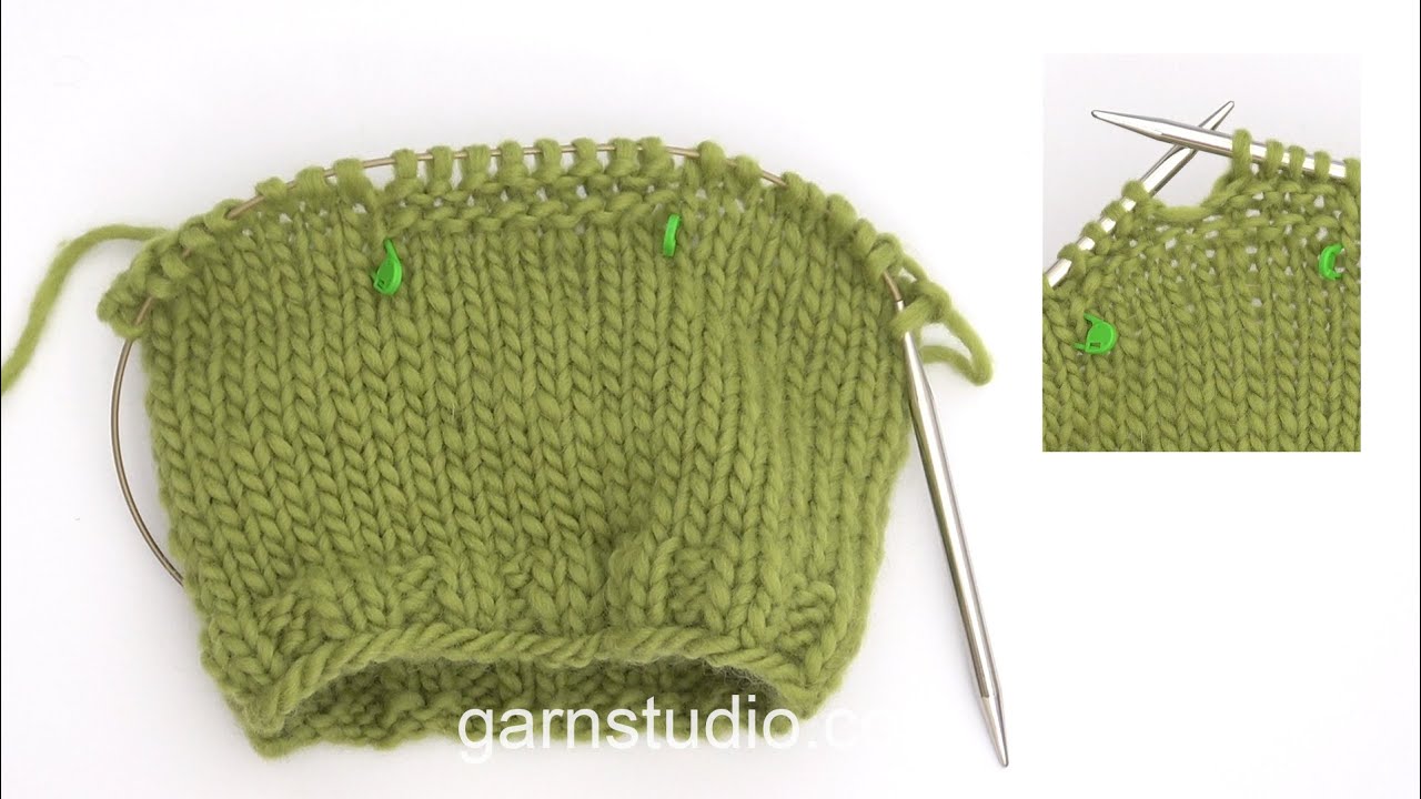 How to knit garter stitch back and forth over a few stitches YouTube
