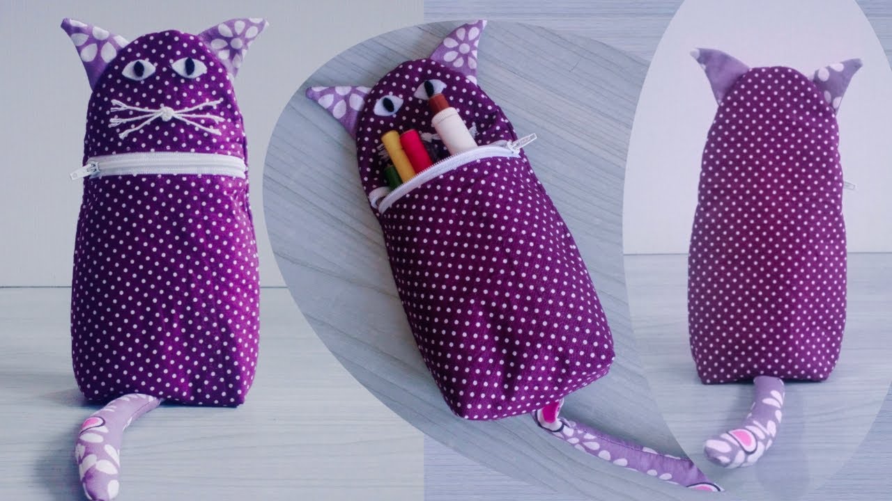 Pen Pencil Case DIY Cute Pouch Easy Tutorial Free Pattern YouTube
