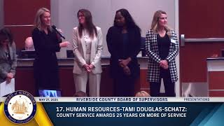 25 Year or More of Service in Riverside County