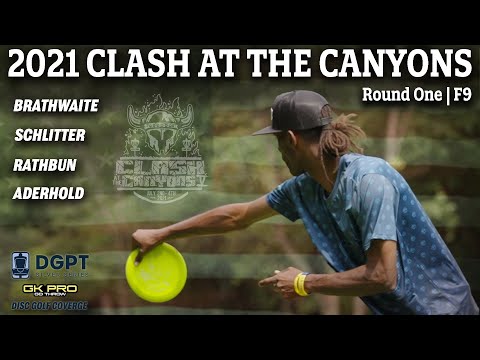 2021 Clash at the Canyons | RD1 F9 | Brathwaite, Schlitter, Rathbun, Aderhold | Disc Golf