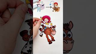 Making Jessie x Bullseye from Toy Story 5 by mixing emojis! #ytshorts #toystory5 #jessie