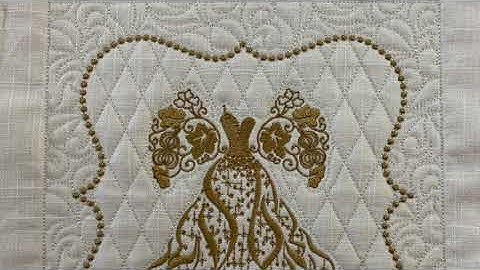 Part 1 IQ Designer tutorial & embroidery in the Baby Lock Altair to create the Angel Block in QAL1