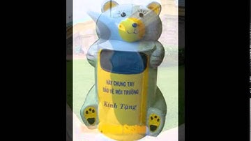 Thùng rác hình thú, thùng rác công viên, thùng rác chim cánh cụt