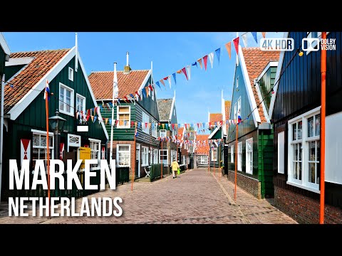 Marken, The Island Town Below Sea Level - 🇳🇱 Netherlands [4K HDR] Walking Tour